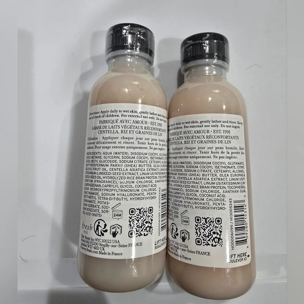 Fresh Milk Body Cleanser Soothing 2pcs 2.5 Oz. Each New Sealed Travel Size